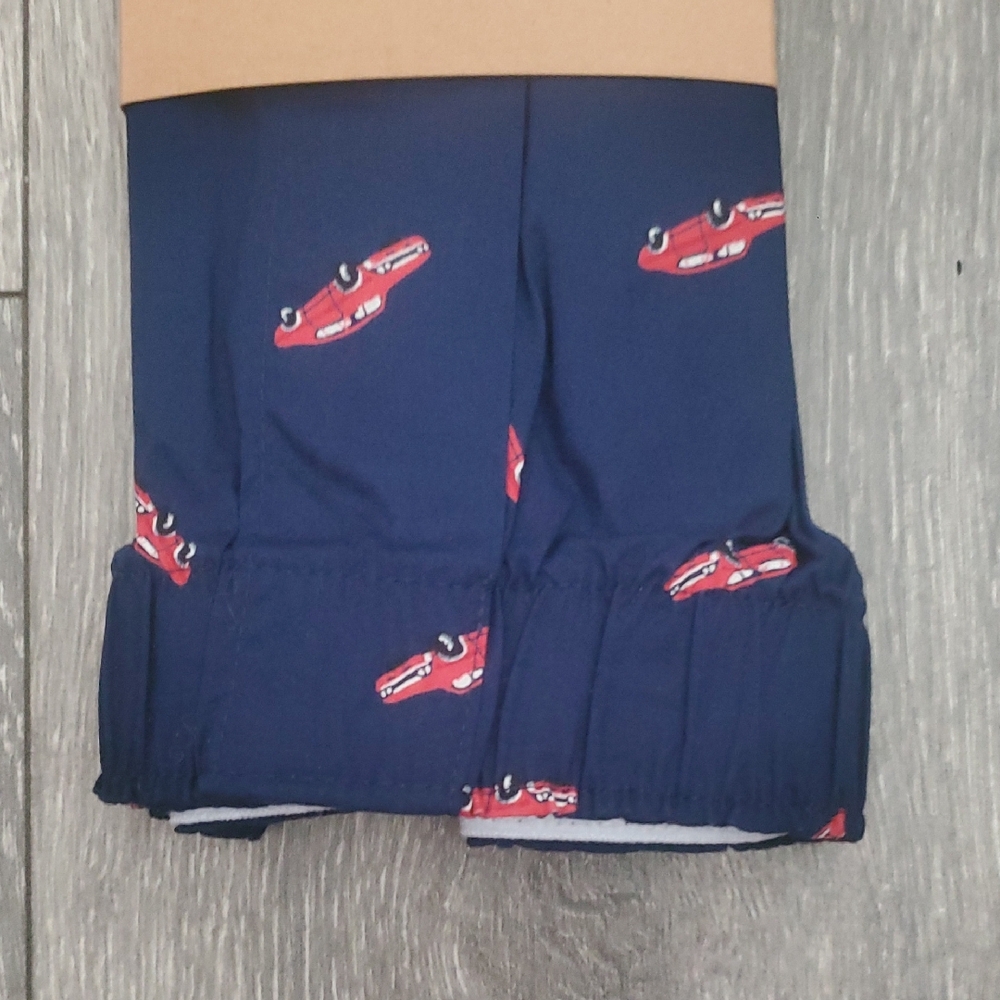 J. Crew Navy Blue Red Car Motif Woven Boxer Shorts
